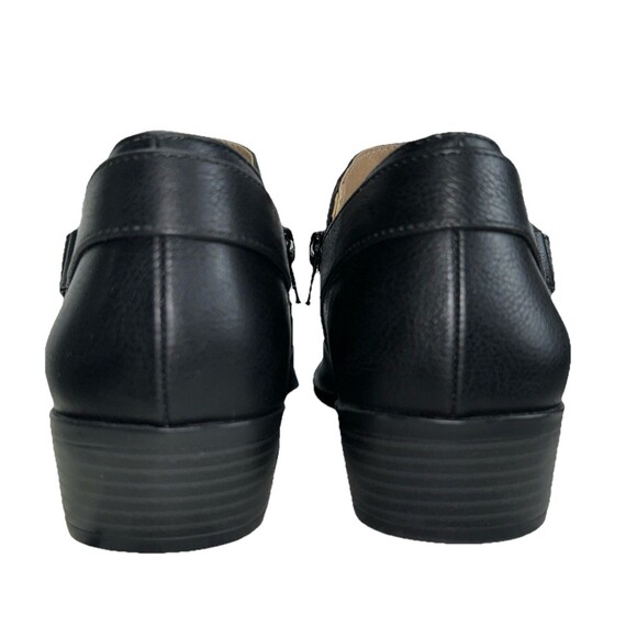 Women’s LifeStride Chelsea Style Ankle Boots Black Sz 6W Zipper Low Heel Arden - Picture 9 of 12
